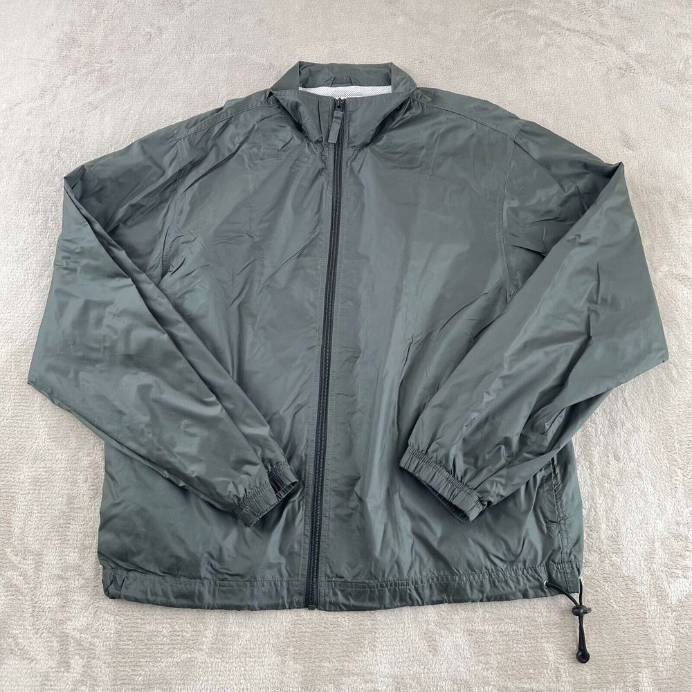 Vintage GAP Performance Jacket Men Medium Grey Full Zip Lightweight Mesh‎ Lined